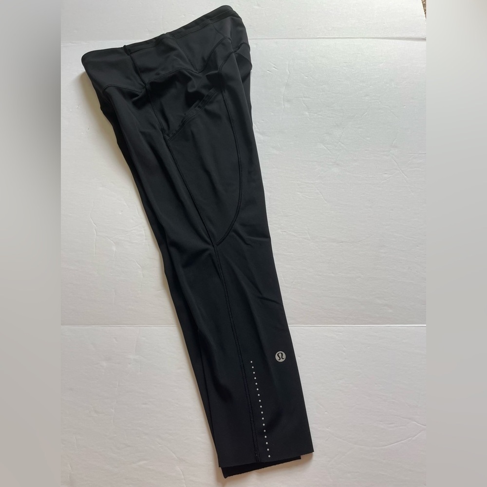 Lululemon Fast And Free High Rise Crop Size 4 Black